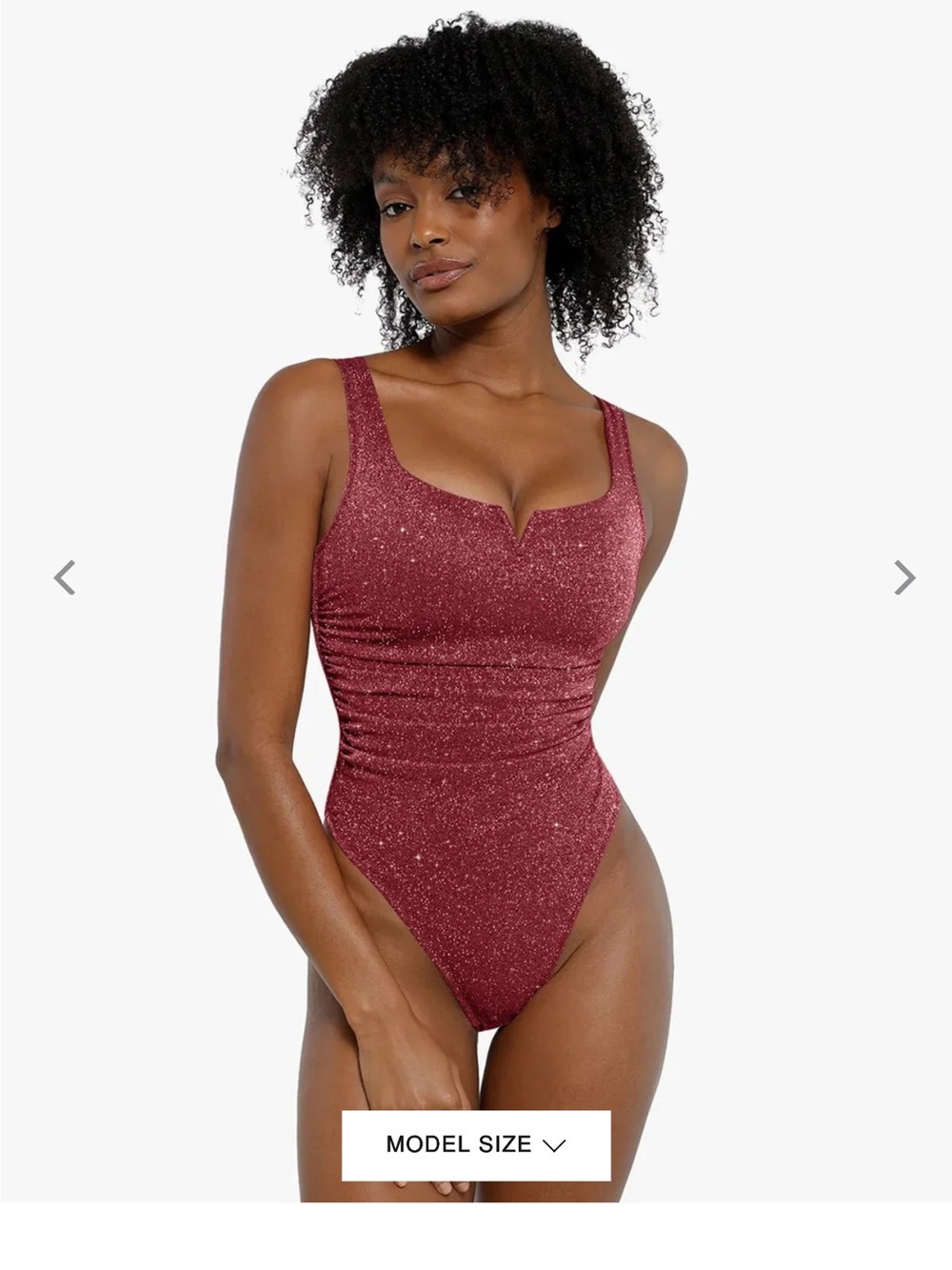 Sparkle One-Piece Swimsuit in Burgundy